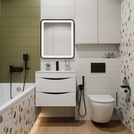 Клавиша смыва Iddis Unifix, черная (UNI02MBi77)